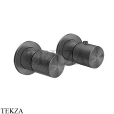 Gessi Habito RIGATO Термостат для душа на 1 поток, внешняя часть 70532-707, Black Metal Brushed