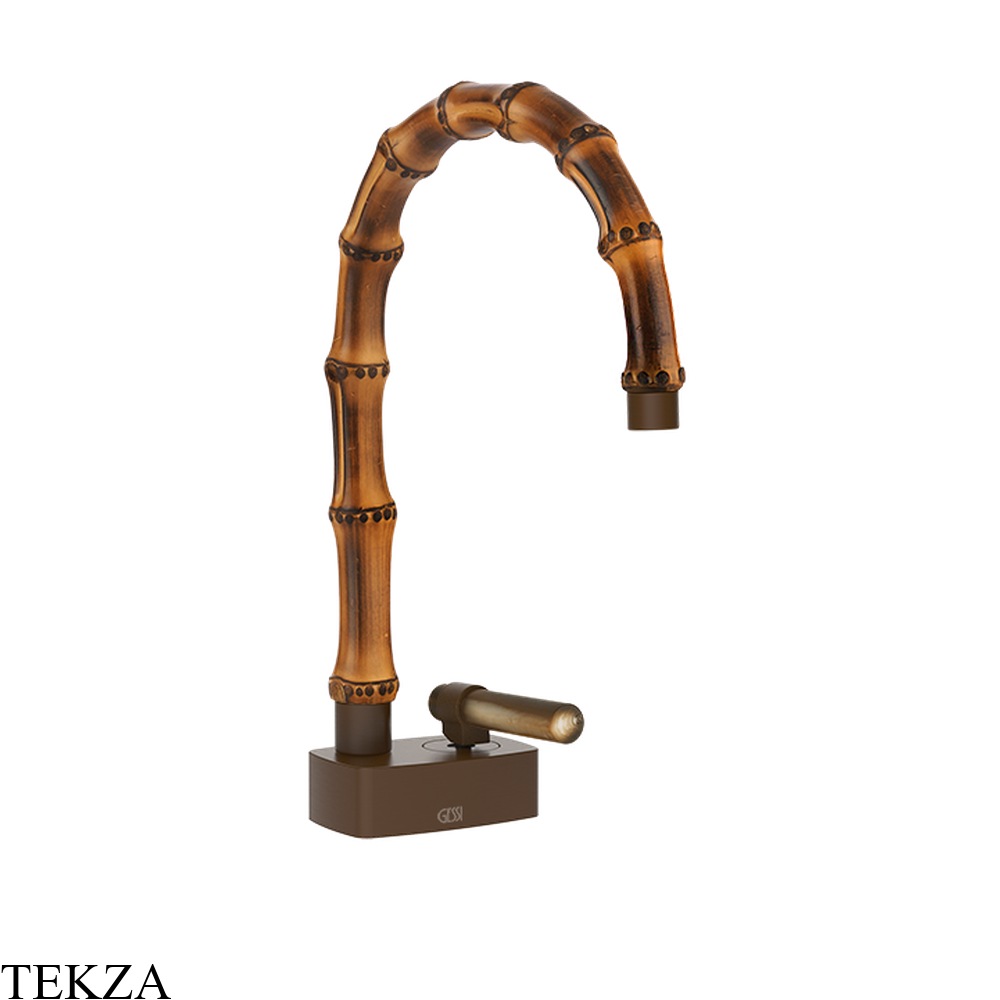 Gessi Jacqueline Смеситель для раковины, без донного клапана 77201-845, бронза Dark Brush