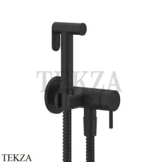 Gessi Гигиенический душ со смесителем, выводом воды и держателем 45130-299, Matte Black