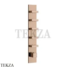 Gessi Rettangolo Wellness Термостат 5 выходов, внешняя часть 43030-030, Copper глянец