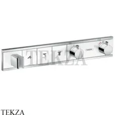 Hansgrohe RainSelect Термостатический модуль, 3 потока, внешняя часть 15356400, белый-хром глянец Hansgrohe RainSelect Термостатический модуль, 3 потока, внешняя часть 15356400, белый-хром глянец