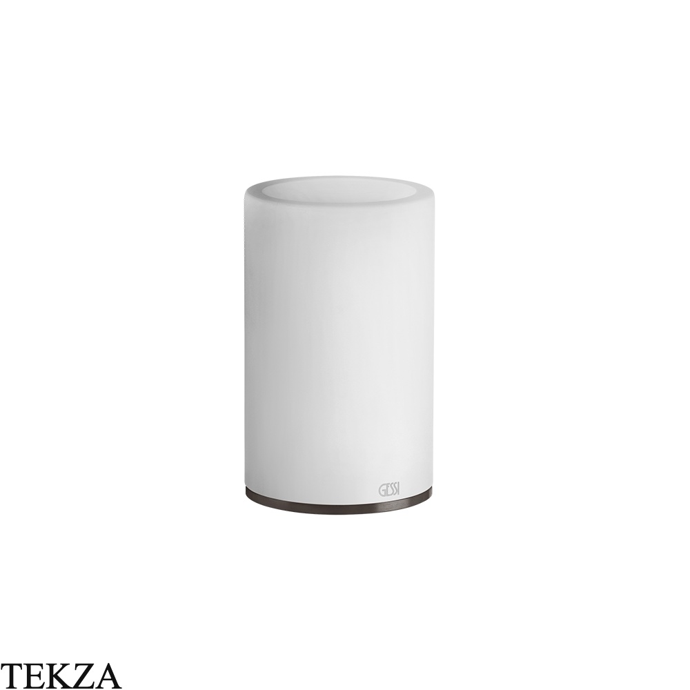 Gessi 316 ACCESSORIES Стакан для зубных щеток настольный, композит белый 54731-707, Black Metal Brushed PVD