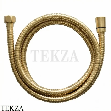 Nicolazzi Душевой шланг с двойным зажимом, конический 100 см R7096.1OS, Brushed brass