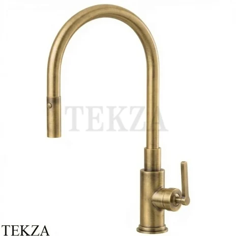 Nicolazzi Смеситель для кухни с выдвижным душем 3430AG, Antique gold matt