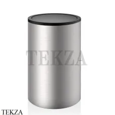 Decor Walther DW 121 Корзина для белья с крышкой 0610778, сталь матовая-черный