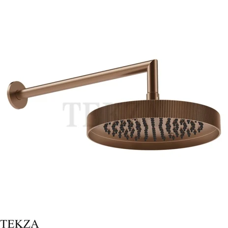 Gessi Incastri RIGATO Верхняя лейка D25 с кронштейном из стены 63745-708, медь Brushed