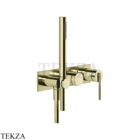 Gessi INGRANAGGIO Смеситель для душа на 2 потока, на планке, внешняя часть 63543-710, Brass PVD