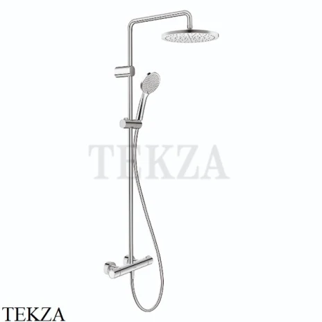 Duravit Wave Душевая система с термостатом, ручной душ 3 режима WA4280008C10, хром глянец