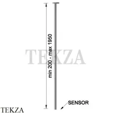 Gessi 316 FLESSA Потолочный электронный смеситель, под размер 54026-239, Steel Brushed