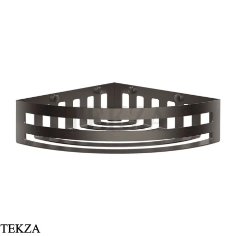 Gessi RILIEVO Полка-решетка угловая в душевую зону 59561-707, Black Metal Brushed PVD