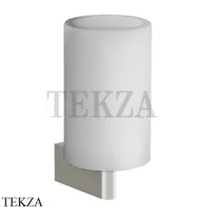 Gessi Origini Стакан настенный с держателем, белый 66407-149, Finox Brushed Nickel