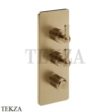 Gessi VENTI20 Термостат для душа, 2 поток, внешняя часть 65200-726, Warm Bronze Br. PVD