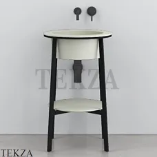 CIELO CATINO TONDO Консоль с керамической раковиной, Pomice-черный