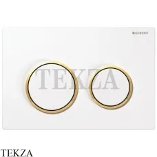 Geberit Omega20 Клавиша смыва для Omega 12 см 115.085.KK.1, белый/золото/белый