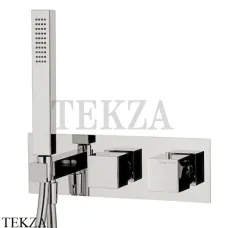 FIMA Carlo Frattini FIT Термостат на 2 потока, с гарнитуром, F3989NX3SN, Brushed nickel