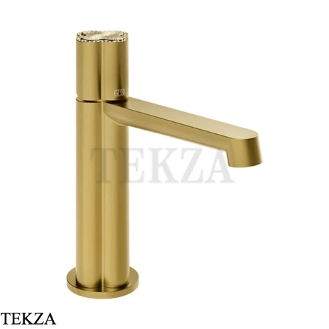 Gessi Ludovica Смеситель для раковины crystals, без донного клапана 76302-716, золото Brushed