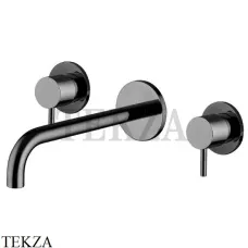 FIMA Carlo Frattini Spillo UP Смеситель для раковины на 3 отверстия, внешняя часть F3161/5CN, Black chrome