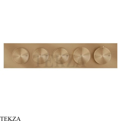 Gessi Origini WARM Термостат для душа 3 потока с кнопками, внешняя часть 66224-726, Warm Bronze Br