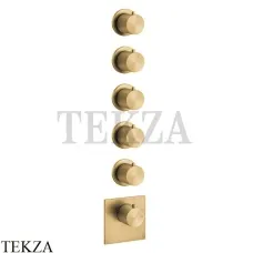 Gessi 316 WELLNESS Термостат 5 выходов, внешняя часть 54510-727, Brushed Brass