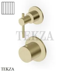 Zucchetti Helm Vertical Термостат для душа на 1 поток, внешняя часть ZHL801.XP31G2, brushed british gold PVD