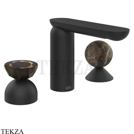 Gessi Perle Смеситель для раковины на 3 отв., без гарнитура 74818-299, черный матовый