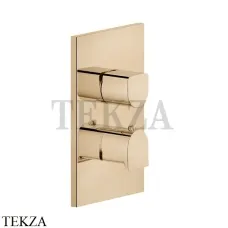 Gessi RILIEVO Термостат для душа на 2 потока, внешняя часть 59134-735, Warm Bronze PVD