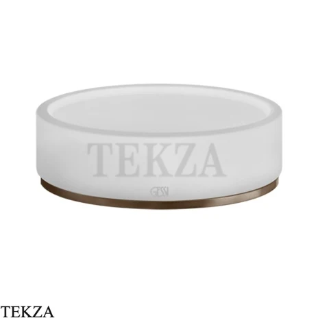 Gessi 316 ACCESSORIES Мыльница настольная, композит белый 54725-761, Coffee Bronze Brushed PVD