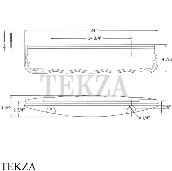 Herbeau Charleston Полочка керамическая