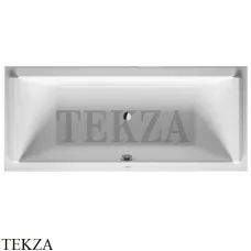 Duravit Starck Ванна прямоугольная встраиваемая, с двумя наклонами 700338000000000, акрил, белый глянец Duravit Starck Ванна прямоугольная встраиваемая, с двумя наклонами 700338000000000, акрил, белый глянец