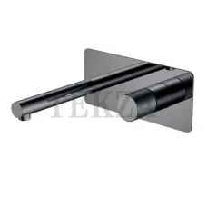 Boheme Stick Смеситель для раковины из стены, комплект Stick 125-SGM.4 Shine Gun Metal SPIRALE