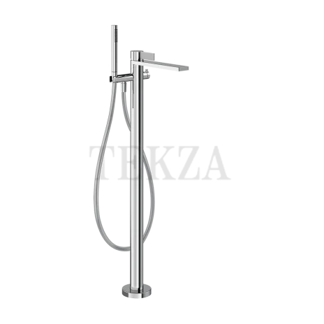 Gessi Inverso Diamantato Смеситель для ванны напольный, внешняя часть 73628-031, Хром глянец