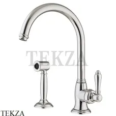 Nicolazzi Cucina Смеситель для кухни с поворотным изливом и отдельным душем, Polished Nickel Nicolazzi Cucina Смеситель для кухни с поворотным изливом и отдельным душем, Polished Nickel