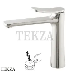 FIMA Carlo Frattini FLO Смеситель для раковины с донным клапаном, F3801LSN, Brushed nickel