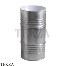 Kerasan Artwork Раковина свободностоящая BARREL, слив в стену, 474386 белый-серебро