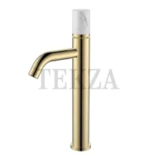 Boheme Stick Смеситель для раковины высокий Stick 122-G-MR-White Gold MRAMOR White