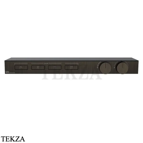 Gessi HI-FI Термостатический смеситель с полочкой, на 4 потока, внешняя часть 63026-187, бронза Aged