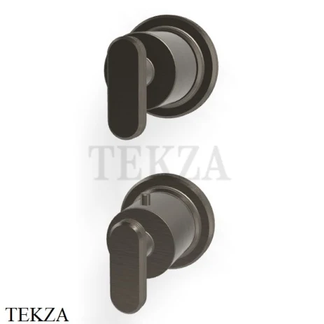 FIMA Carlo Frattini Park Line Термостат для душа, 2-3 потока, внешняя часть F1333N7CS, Brushed black chrome