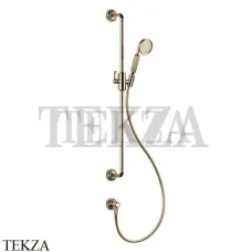 Gessi VENTI20 Штанга в комплекте с душевой лейкой, шланг, вывод 65142-735, Warm Bronze PVD