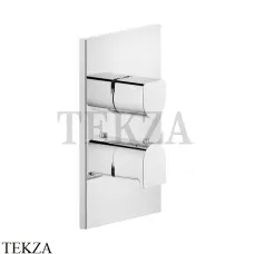 Gessi RILIEVO Термостат для душа на 3 потока, внешняя часть 59136-031, хром глянец Gessi RILIEVO Термостат для душа на 3 потока, внешняя часть 59136-031, хром глянец