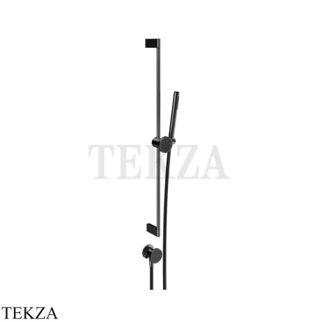 Gessi Origini MATERIC Штанга с лейкой, шланг и вывод воды 66142-706, Black Metal PVD