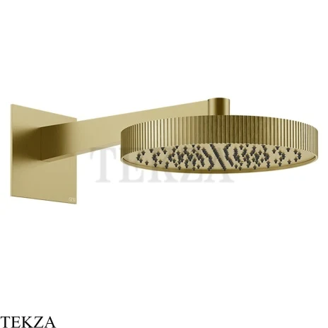Gessi Incastri Верхняя лейка D30 с кронштейном из стены 75168-727, шампань Brushed