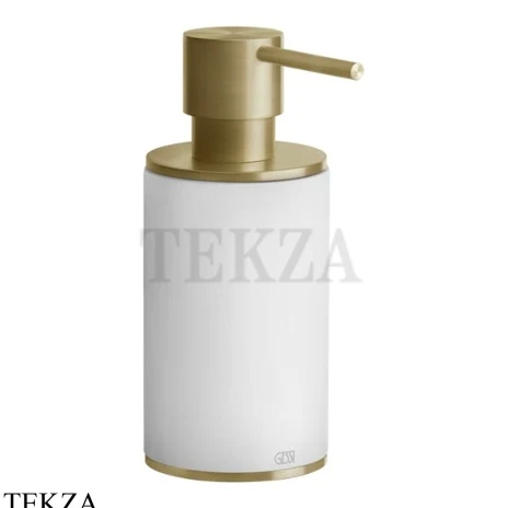 Gessi 316 ACCESSORIES Дозатор для жидкого мыла или лосьона, композит белый 54737-727, Brushed Brass PVD