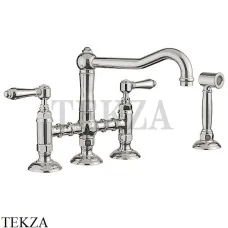 Nicolazzi Cucina Смеситель для кухни с поворотным изливом с выдвижным душем 1458WSNS69, никель сатин