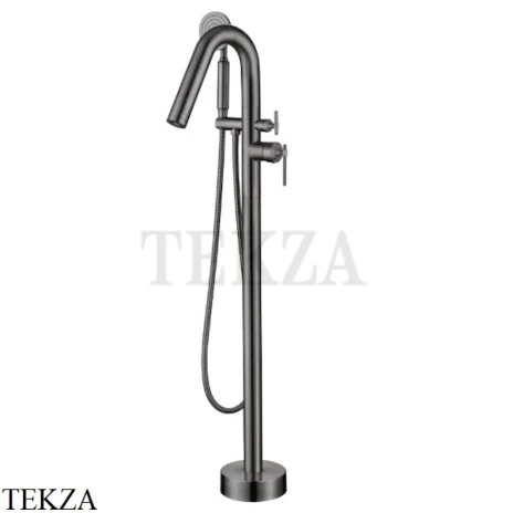 Boheme ETERNA Смеситель для ванны напольный, комплект с встройкой 179-GM, Gun Metall