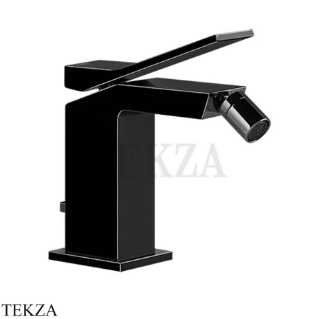 Gessi RETTANGOLO K Смеситель для биде, с донным клапаном 53007-706, Black Metal PVD