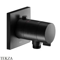 Keuco IXMO solo Термостат для душа с выводом, квадрат, внешняя часть 59554370002, черный матовый