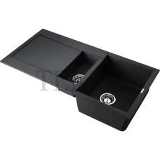 Omoikiri Sakaime 100-2 Кухонная мойка Tetogranit две чаши 4993892 черный