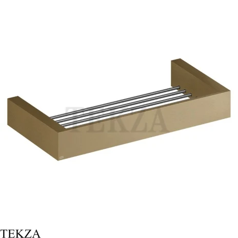 Gessi Rettangolo Решетка-полка в душевую зону 30 см 20947-791, Deep Bronze Brushed PVD
