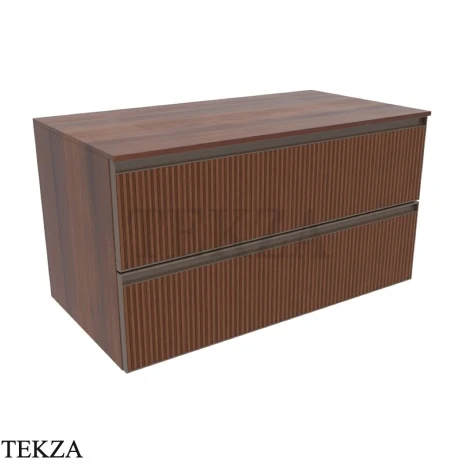 Flaminia Cubika тумба под раковину подвесная 95×50×50 см, 2 ящика, орех Noce Greca
