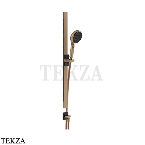 Gessi Haute Culture Shower Штанга в комплекте с душевой лейкой и выводом для воды 57142-761, бронза Coffee
